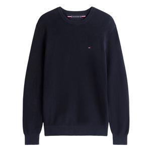 Tommy Hilfiger Flag Embroidery Textured Crew Neck Jumper
